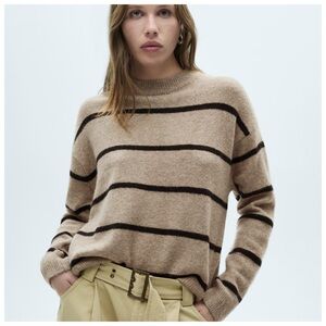 Mango Knit Striped Sweater